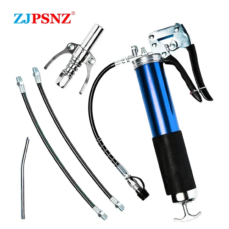 7000PSI 400CC Heavy Duty Quick Release Grease GunLubrication Syringe Manual Grip Grease Gun Manual Greasing Injection Set Kit