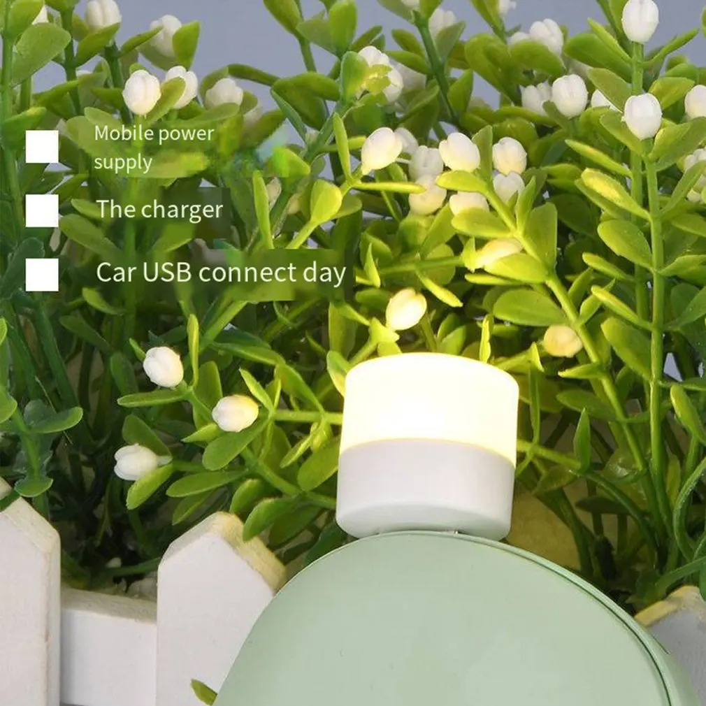 Mini USB Plug Lamp 5V Super Bright Eye Protection Book Light Computer Mobile Power Charging USB Small Round LED Night Light