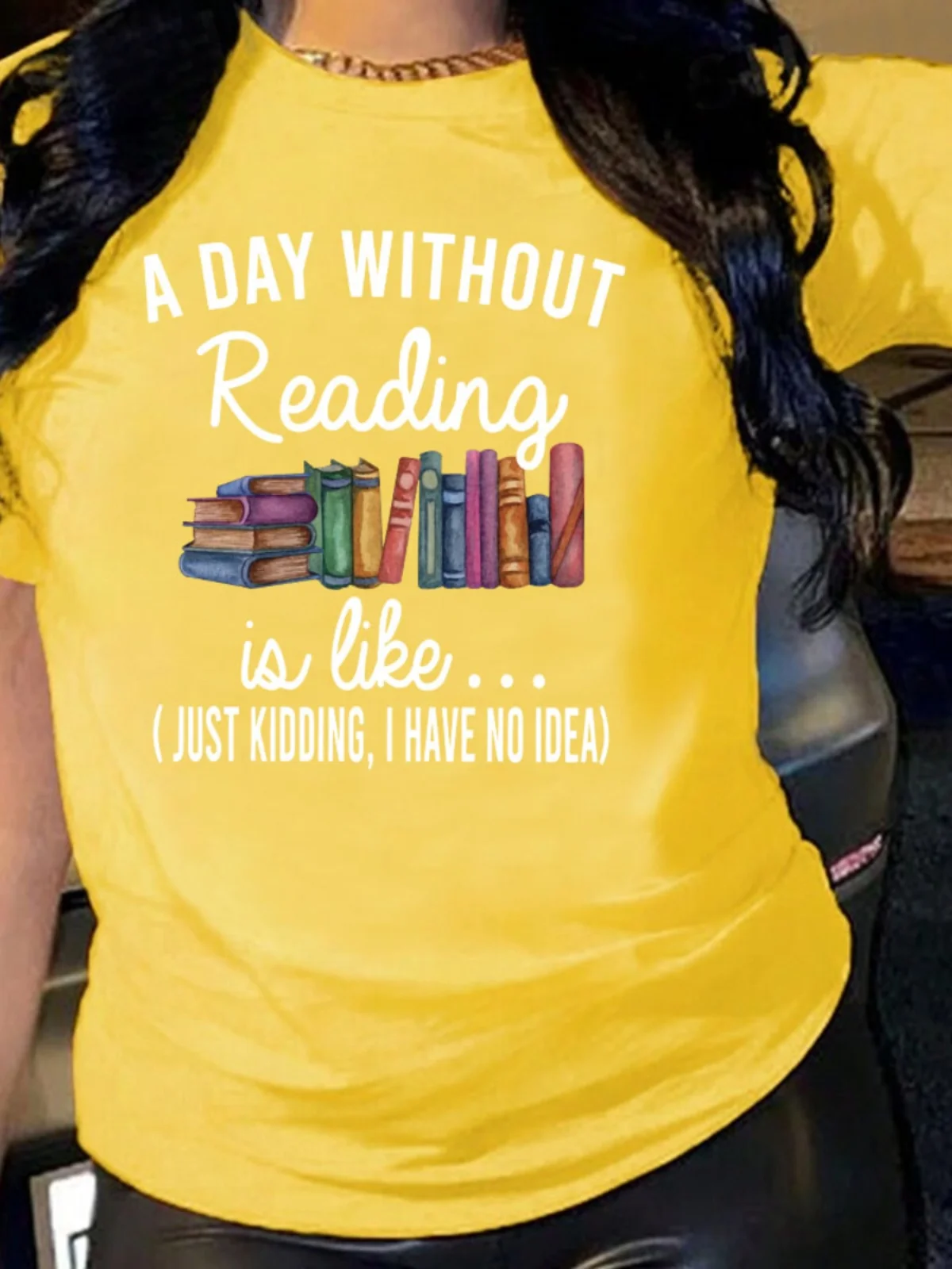 تي شيرت نسائي فضفاض من القطن بأكمام قصيرة وياقة مستديرة، رقيق للصيف، بتصميم عصري مطبوع للنساء الشابات #5