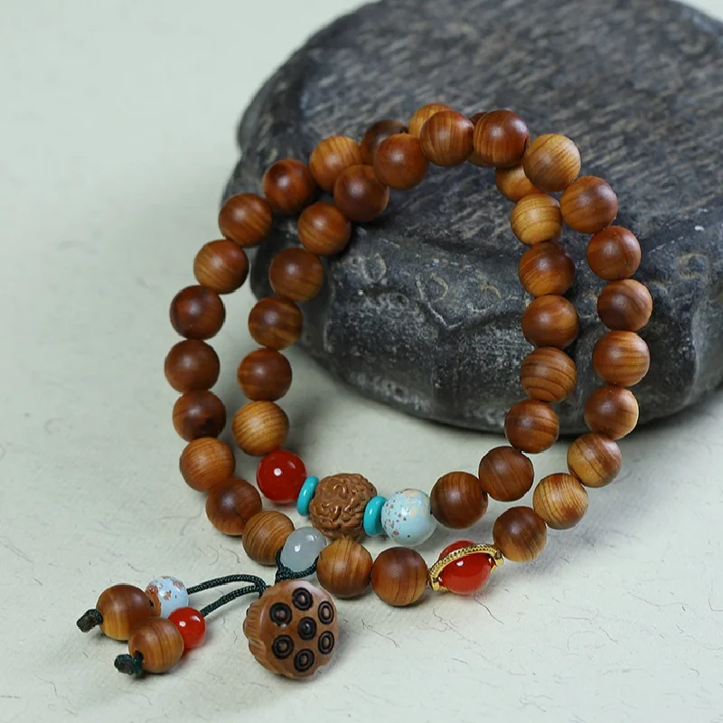 

Taihang Cypress Wood Bracelet 8mm Buddha Beads/meditation/yoga Jewelry, Ethnic Style, Men's and Women's Fashion Jewelry.