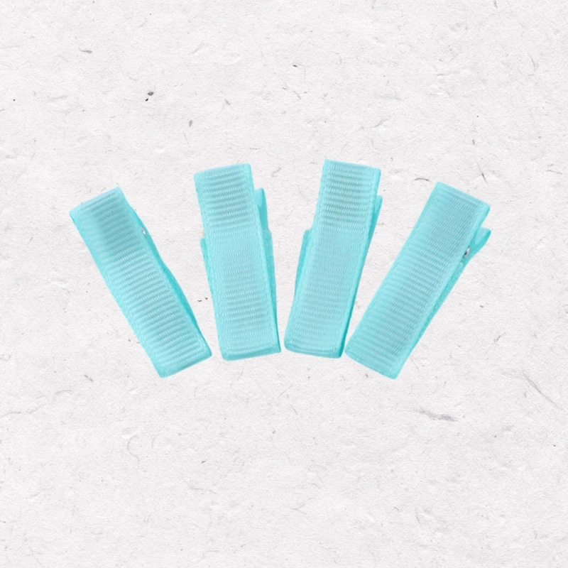 20 Stück/Set 3,5CM Kleine Haarspangen mit Ripsband, Vollständig Bedeckte Metall-Doppelzinken-Haarklammern, DIY Haaraccessoires Werkzeuge – Detail 7