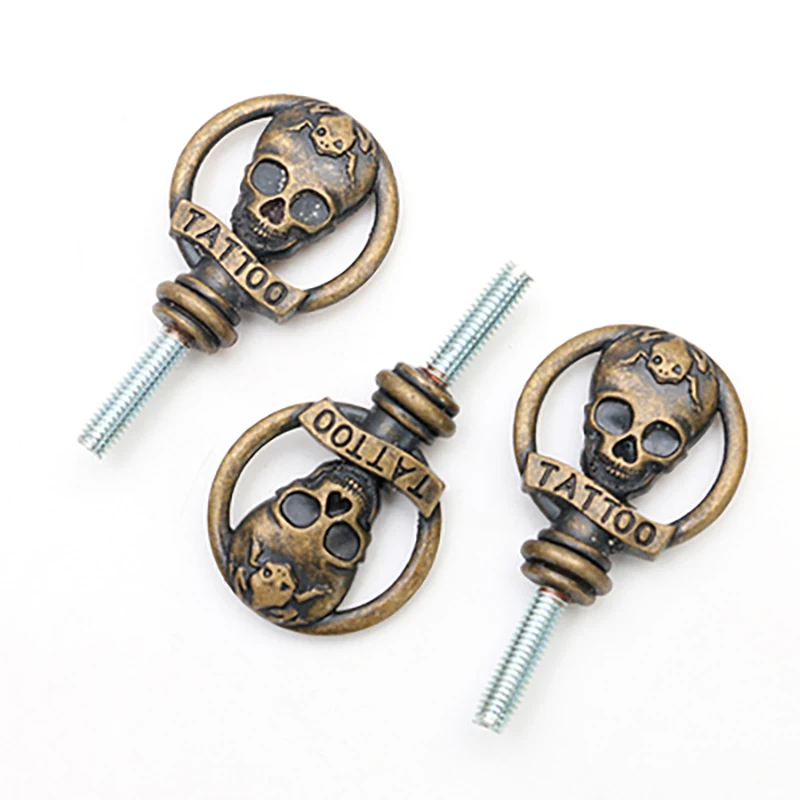 Piezas de máquina de tatuaje, bobina de cabeza de Calavera, mango de máquina de tatuaje, tornillo de bloqueo, reparación de piezas de tatuaje, accesorios para suministros de pistola de tatuaje