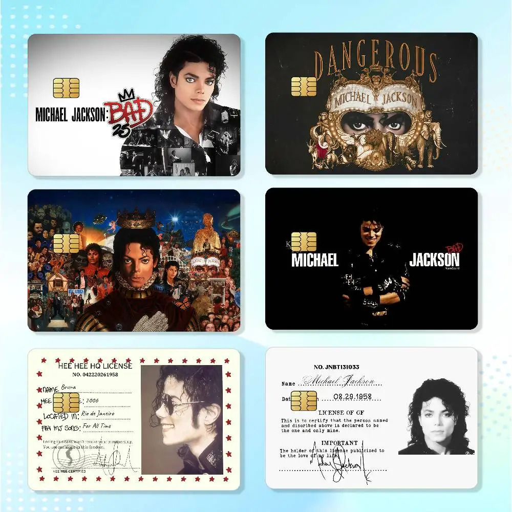 Singer M-Michael J-Jackson Matte Card Stickers For Credit Cards Debit Cards And Transit Cards 4Pcs