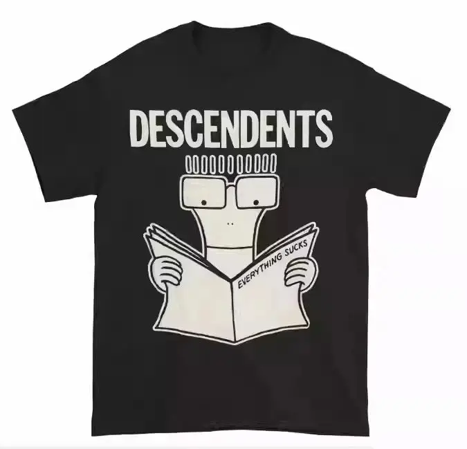 Descendent Hardcore European and American Style Street Tops Fashion Y2k Tops Rock Tops Casual Loose Oversize T-shirt Unisex