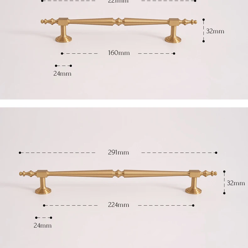 Brushed brass European cabinet handle product image 27