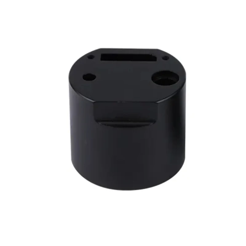 CNC machining high-precision aluminum alloy/stainless steel black industrial adapter tube connector seat Equipment cavity shell