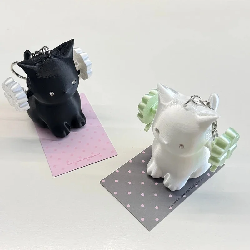 Cute Cat Earphone Storage Pendant, Cable Organizer Charm for Wired Headphones and Bag Accessories