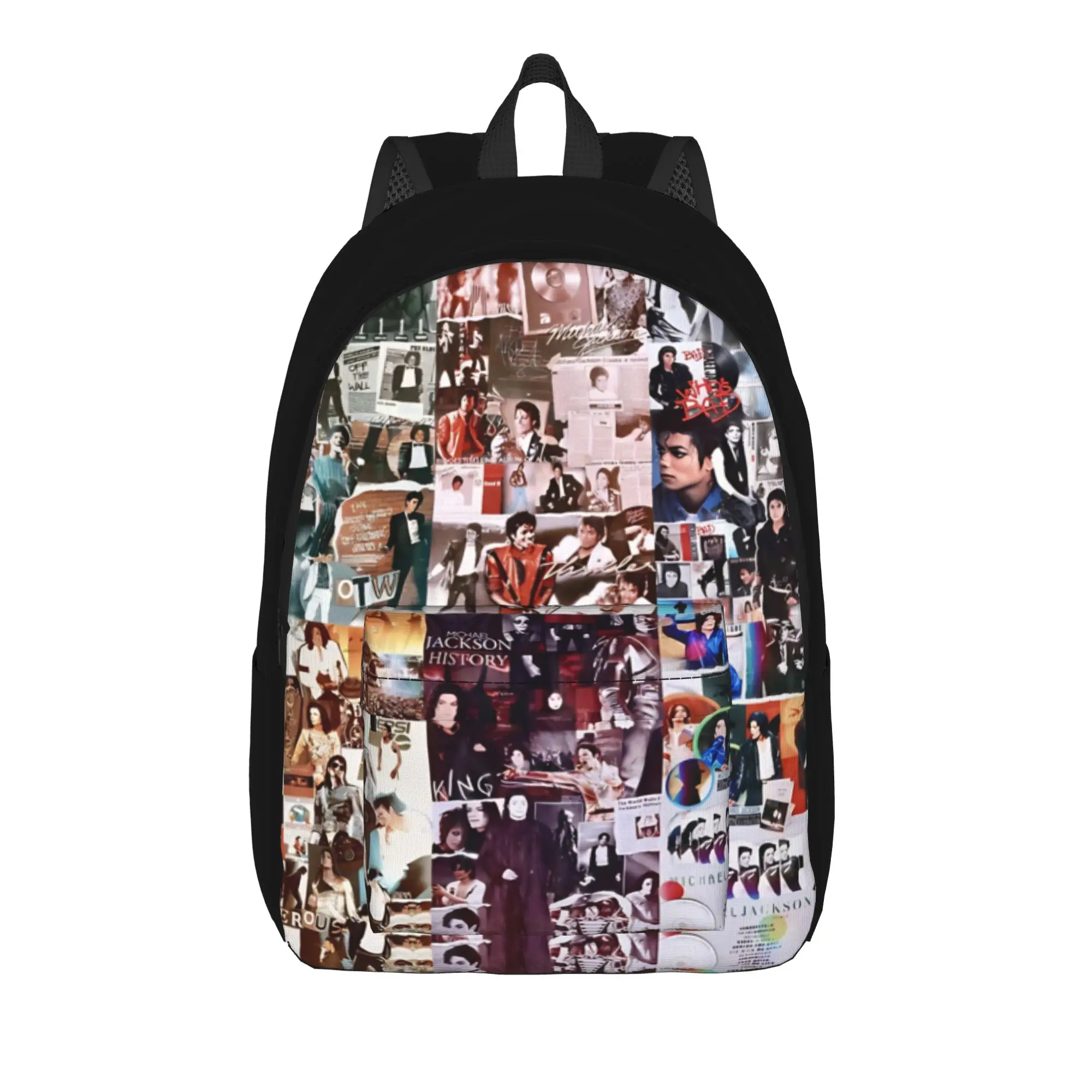 Michael Jacksonn Laptop Bag Back to school season vintage stage  Portable Backpack