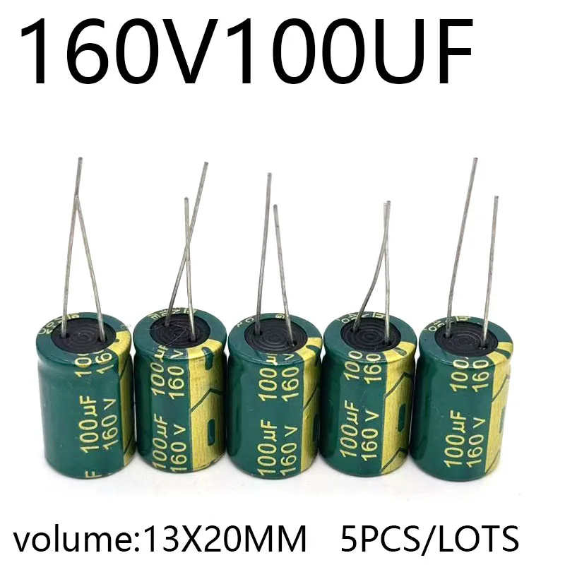 5pcs/lots 160V100UF 13*20MM high frequency low impedance aluminum electrolytic capacitor 160v100uf