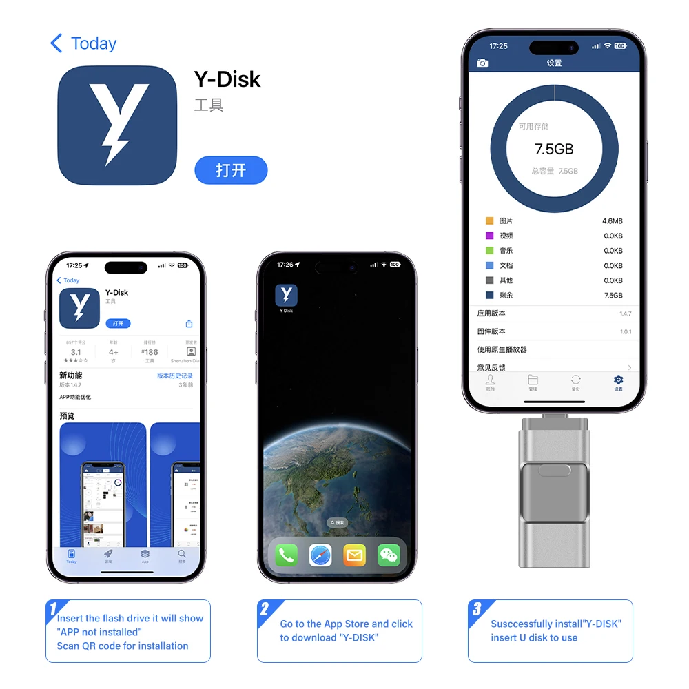 USB Flash Drive High Speed 256G 128GB 64GB Sticks External Storage Pen Drive For Phone iPhone Android PC Copy Photo Videos Files