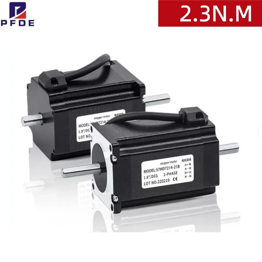 Nema 23 Stepper Motor 57HS22  Torque 2.3N.M Shaft Diameter 8mm Double Output Shaft Step Angle 1.8 ° Durable Motor with DM542C
