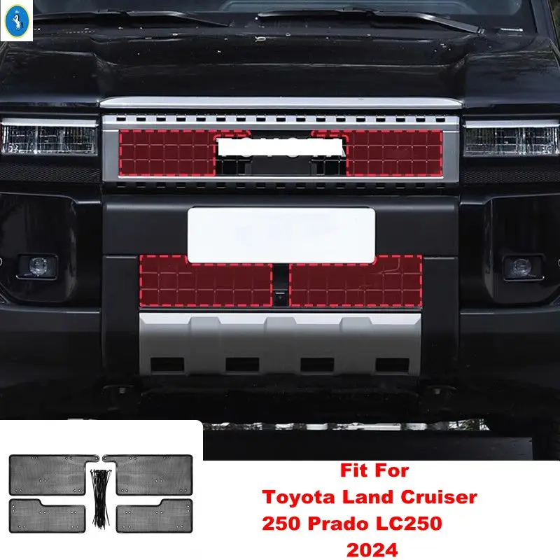 

Car Accessories Insect Screening Mesh Front Grille Insert Net Protection Kit For Toyota Land Cruiser 250 Prado LC250 2024 2025