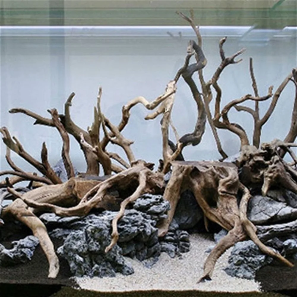 New Natural Wooden Fish Tank Decorations Plant Stum Tree Trunk Driftwood Tree Aquarium Fish  Landscaping Ornaments