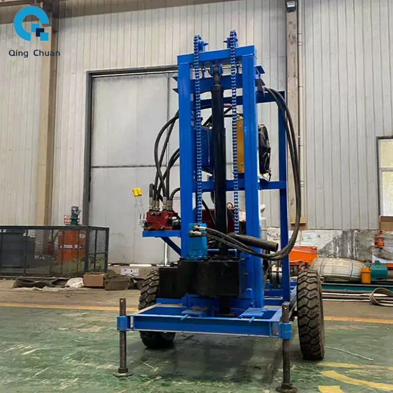 100m Hydraulic Borehole Drilling Machine Geotechnical Investigation Drill Rig Small Portable Water Well Drilling Rig