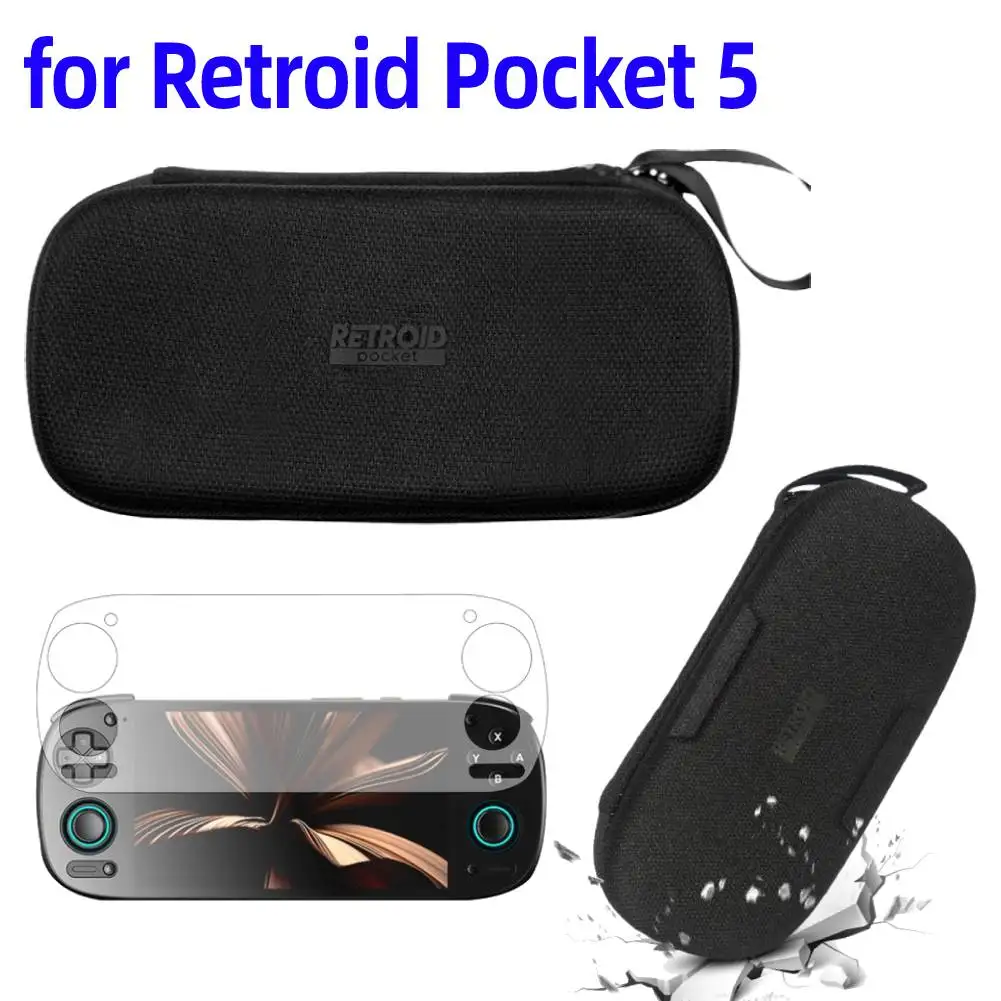 Protable Carrying Case Shockproof Travel Protective Case Anti-scratch Travel Storage Bag with Mesh Pocket for Retroid Pocket 5