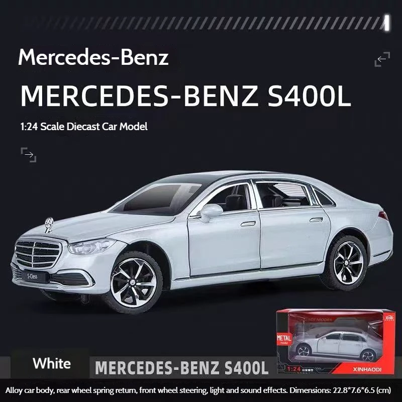 

1/24 Maybach S400 сплав Luxy модель автомобиля литой под давлением металлический игрушечный автомобиль модели автомобилей моделирование звук и свет коллекция детский подарок