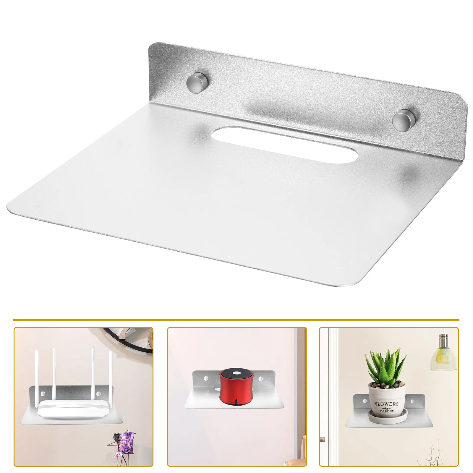 

Wall Mount Shelf Aluminum Small Floating Shelf for Security Camera Monitor Speaker Holder Wall Organizer Monitor Mount