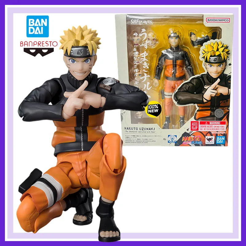 Figuras de acción originales de Bandai S.h.figuarts Naruto Shippuden S.h.figuarts Naruto Uzumaki, modelo nuevo en caja, juguete