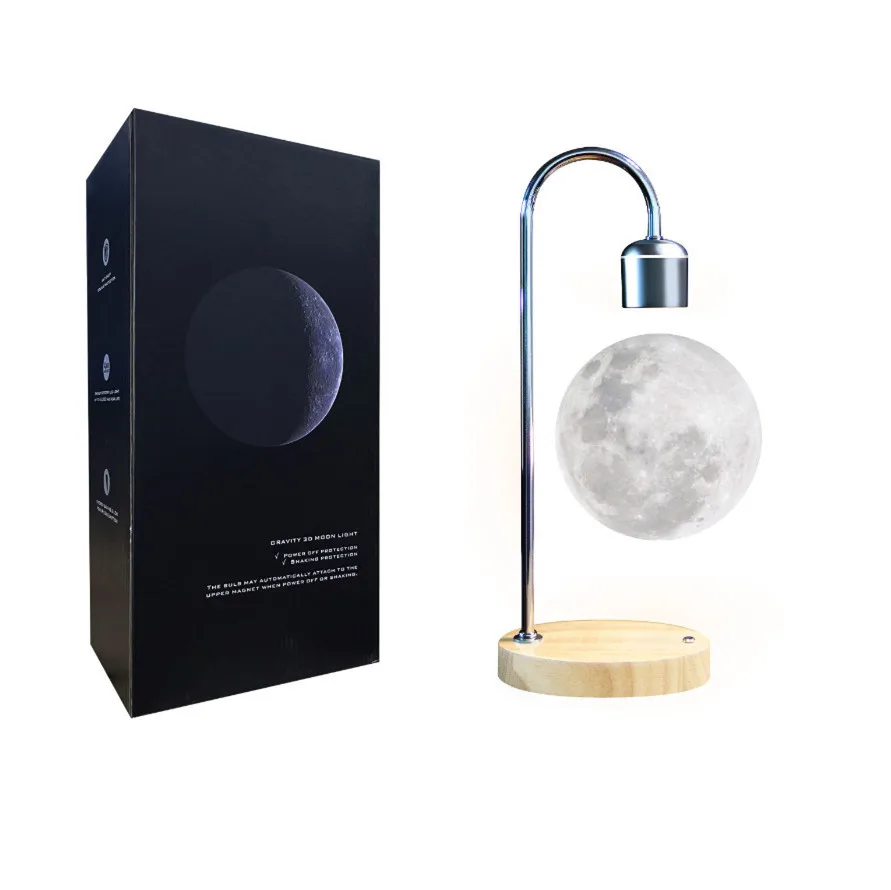 Lâmpada Flutuante em 3D com Impressão 3D, Luz Noturna LED Magnética, Decoração Criativa para Casa, Luminária de Mesa