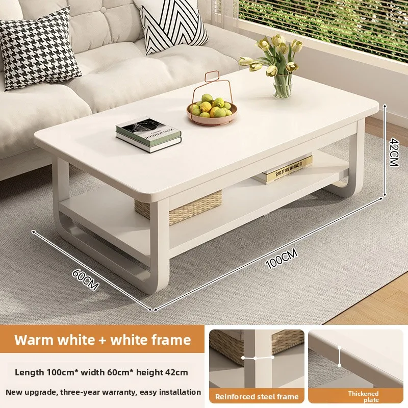 Coffee table sofa living room square table household simple small table balcony 2025 new small tea table tea tablesturdy durable