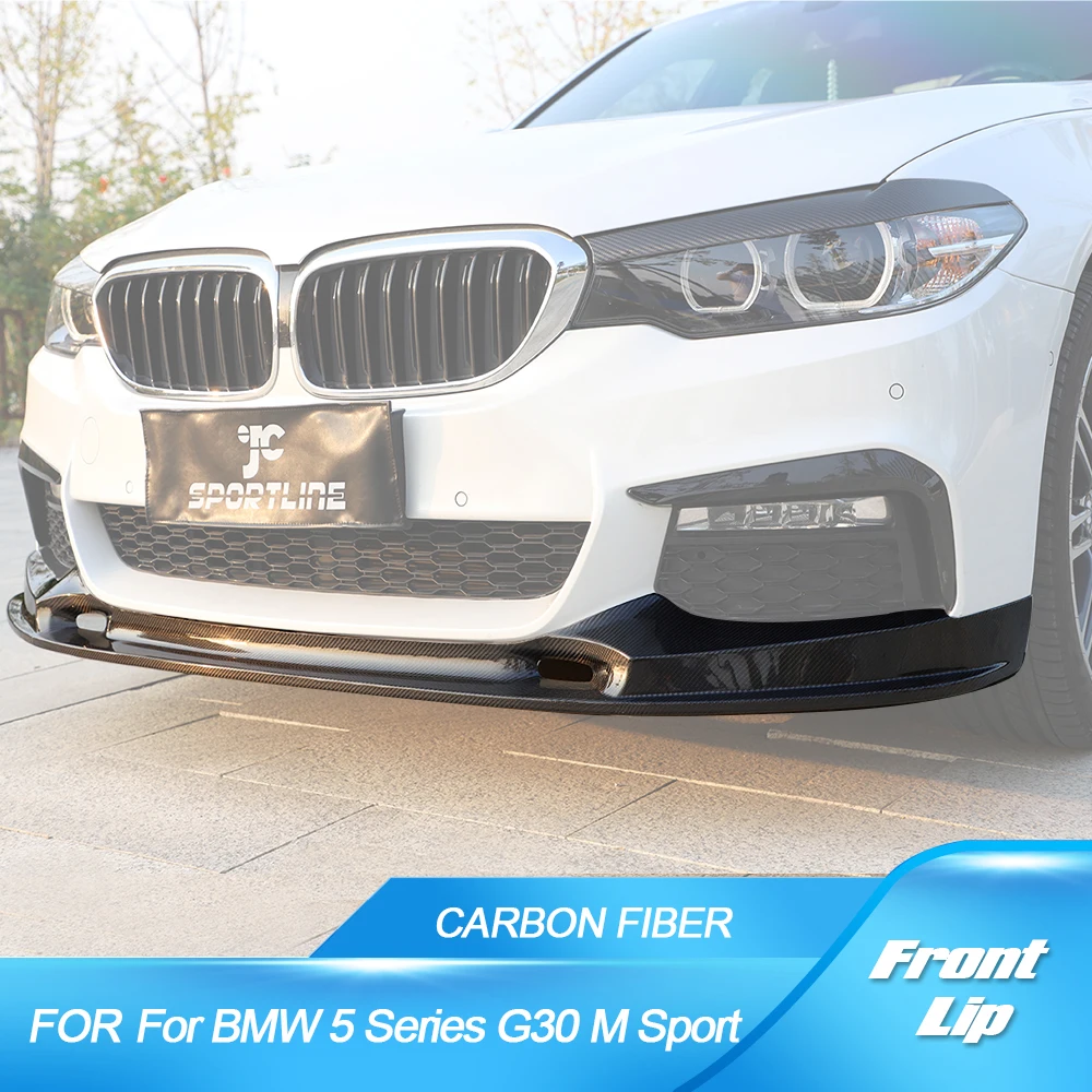 

Car Front Bumper Lip For BMW 5 Series G30 G31 M Sport 2017 2018 2019 Carbon Fiber Front Bumper Lip Splitters Chin Apron Spoiler