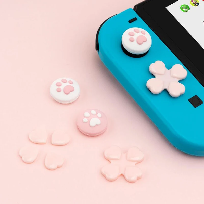 D-pad mover botão de direção cruzada abxy chave adesivo joystick polegar vara capa para nintend switch oled ns joy-con caso de pele