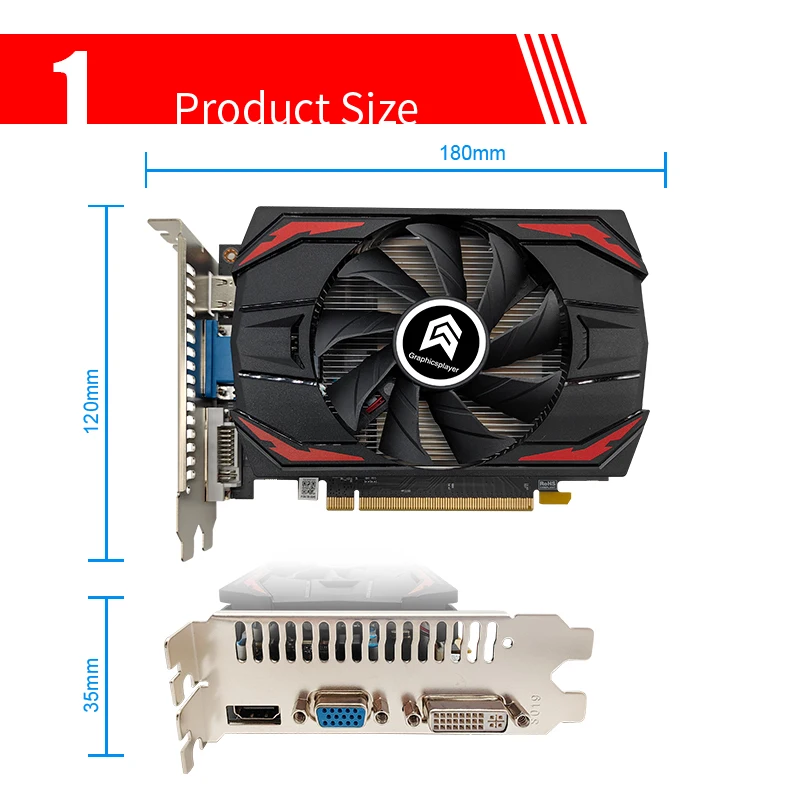 Graphics card HD6700 Series 1GB / 1024MB 128BIT GDDR5 Video Card VGA for AMD ATI