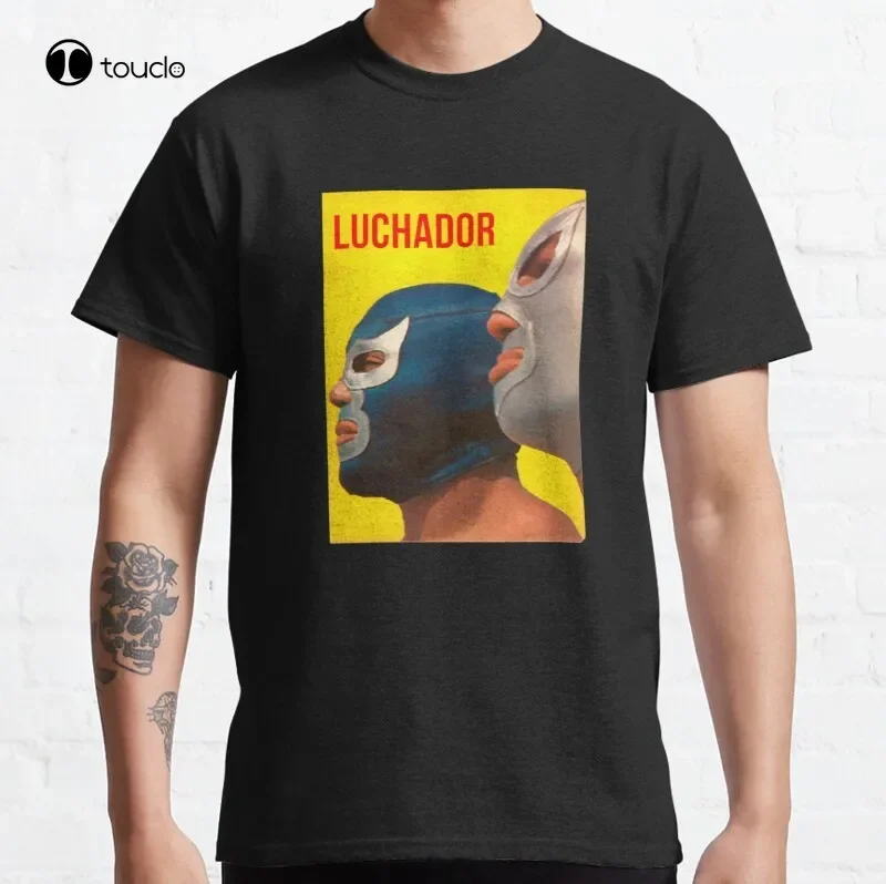 Luchador Lucha Libre Classic T-Shirt Cotton Tee Shirt Custom Aldult Teen Unisex Digital Printing Tee Shirt Fashion Funny New