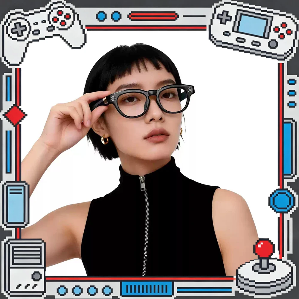 WAGAWAGA Aura AI Smart Glasses 55.3g A translation dialogue Know the map record Smart Glasses 13mm custom tuning speaker