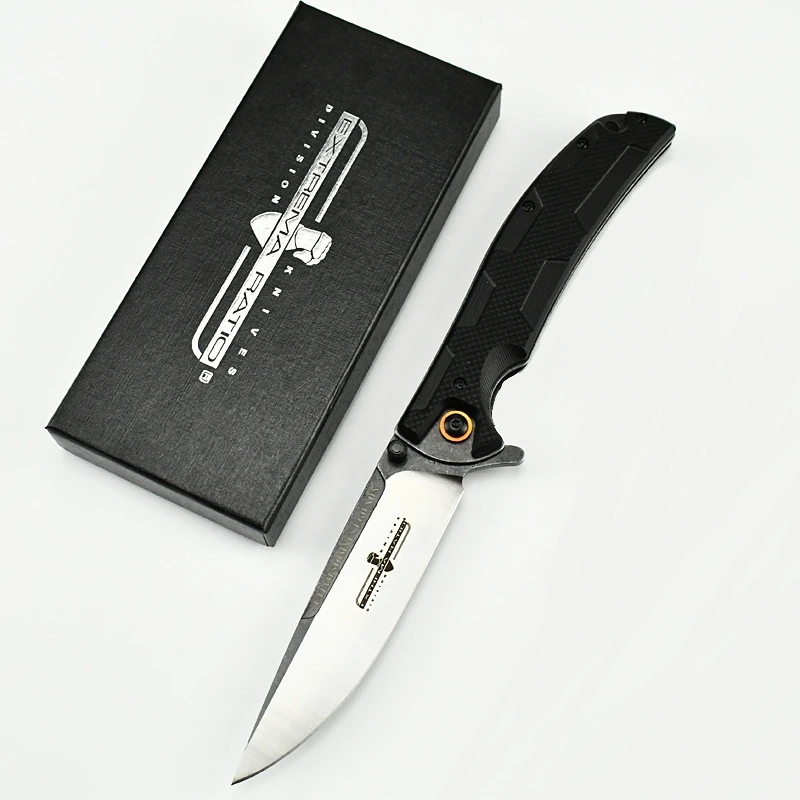 New portable outdoor folding knife, high hardness stainless steel self-defense knife, multifunctional knife