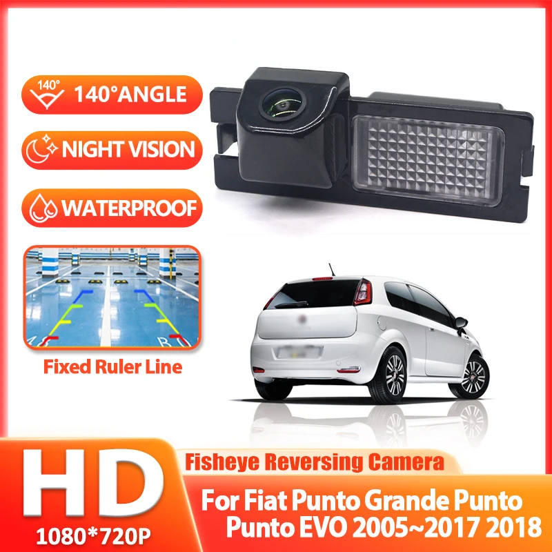 HD 1080P 170° Fisheye Rear View Camera For Fiat Punto/Grande Punto/Punto EVO 2005~2016 2017 2018 Car Vehicle Parking Accessories