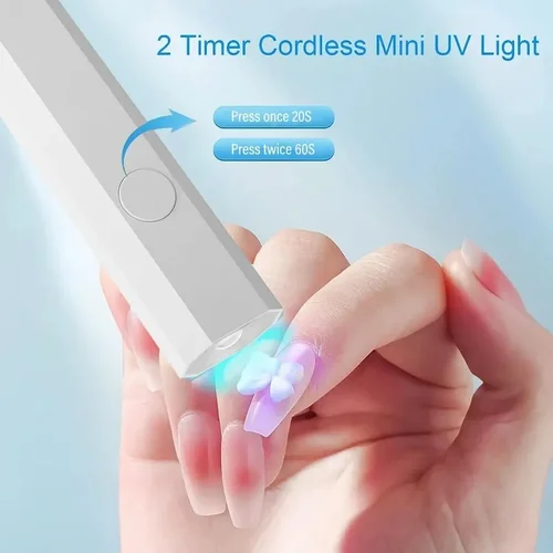Imagen 2 del producto Lámpara de uñas LED UV portátil - Secador de curado rápido de 48 W con alimentación USB para esmalte de gel de salón y hogar
