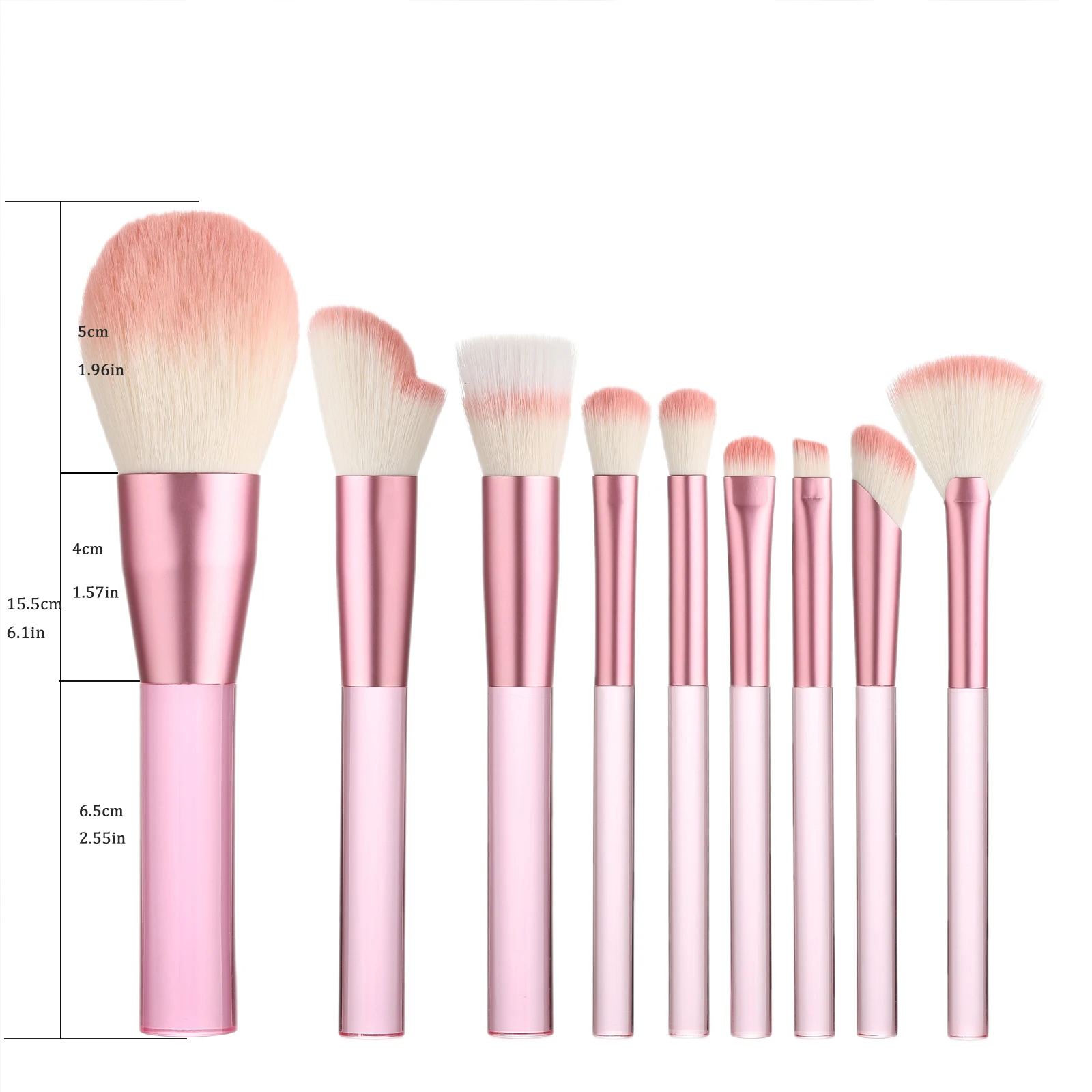 KOSMETYKI 9 Premium  clear makeup brush Powder Foundation Brush Contouring Brush Eyeshadow brush Beautiful brush