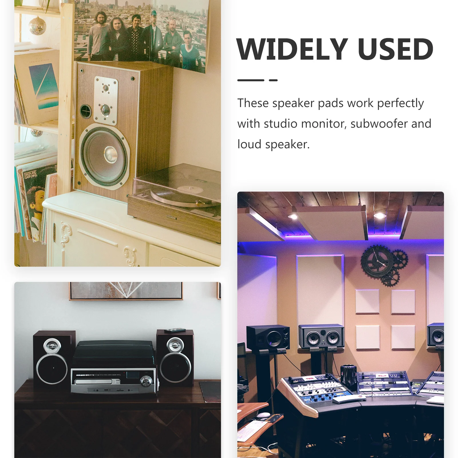 

2pcs Speaker Isolation Pads High-Density Sponge Soundproof Cushion For Studio Monitor Subwoofer Audio Acoustic Pad