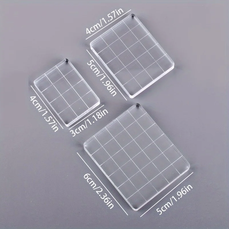 ختم أكريليك مريح ، ختم سهل ، وضع دقيق ، 3 أحجام لتختار منها ، 1 عرض #2