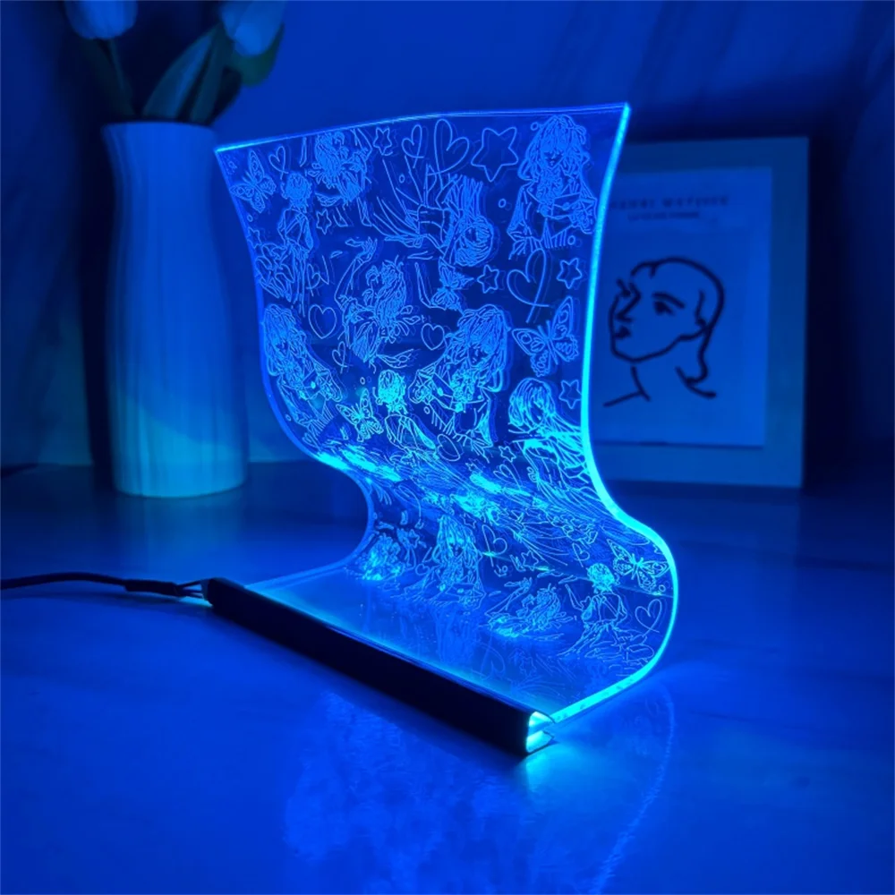 

Violet Evergarden LED Scroll Lamp Acrylic Night Light ヴァイオレット・エヴァーガーデン Atmosphere Light 3D Mood Light 3/7 Color Art Lamps Gift