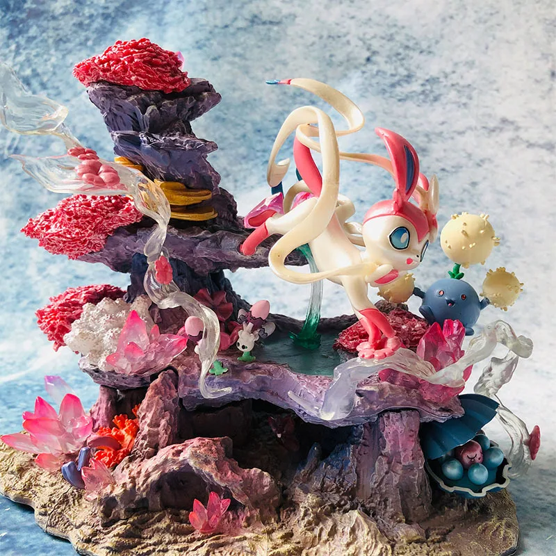 Nowe figurki Pokemon Eeveeornament Vaporon Flareon Espeon Umbreon Leafeon Glacion Sylveon Jolteon Blind Box, figurki akcji, prezenty urodzinowe