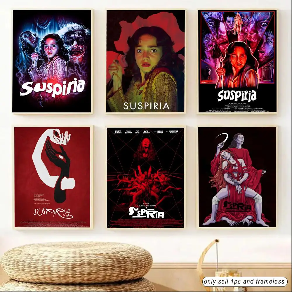 Moive Horror S-Suspiria Poster Sticky Poster Home Office Wall Bedroom Living Room Kitchen Decoration Painting