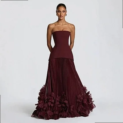 Elegant Off Shoulder Evening Dress Ruched Bodycon Long Formal Gowns for Women Spring Summer Wedding Guest Dresses - view 5