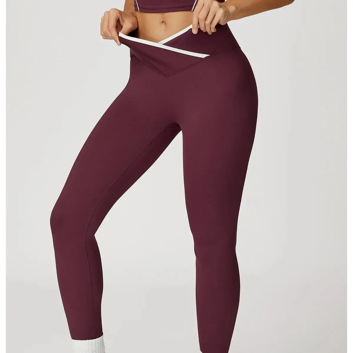 

Fitness Leggings New Women's Sport High Waist Yoga Pants Workout Leggings Cross Waist Gym Jogging Quick Dry Push Up Sports Tight