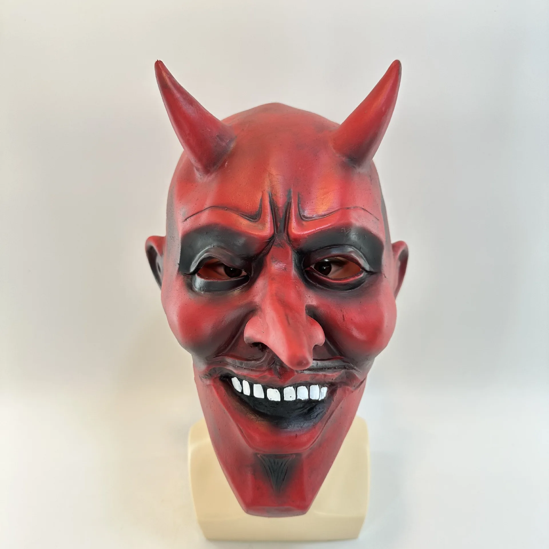 Scary Halloween Face Mask Cosplay Gloves Red Devil Demon Funny Masquerade Party Props for Costume Events Carnival Celebration