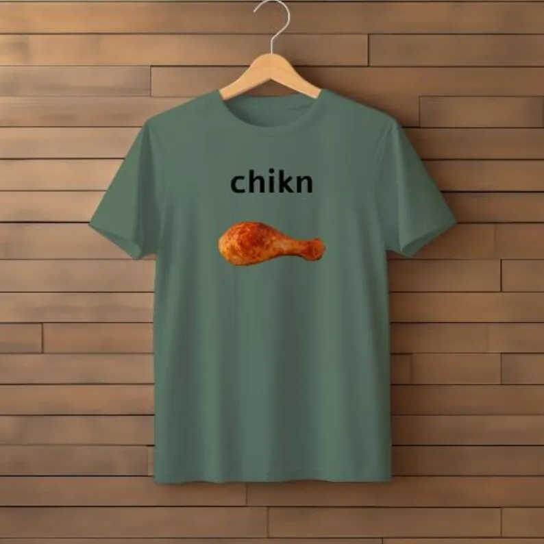قميص ميمي ساق الدجاج من Chikn - قميص ميمي غبي، قميص ميمي مضحك، قميص غير مناسب، تي شيرت مضحك GIF Gen Z #5