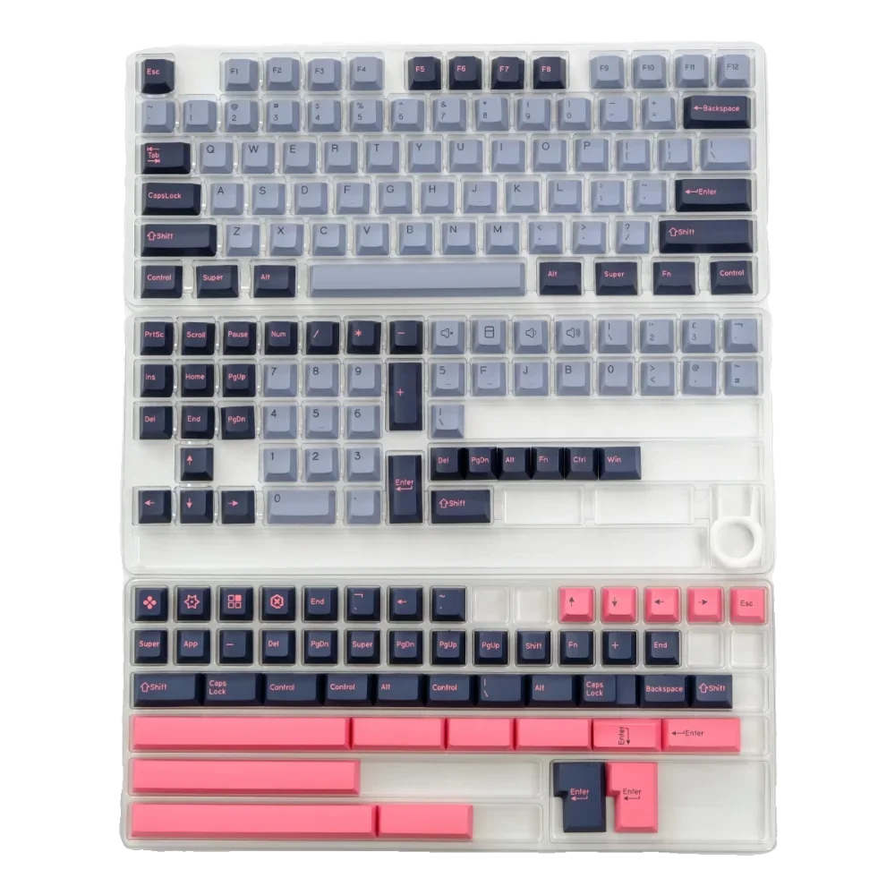 Imagem -05 - Keycaps para Teclado Mecânico Rosa Pbt Double Shot Perfil de Cereja 61 64 68 87 96 980 104 108 170 Chaves qx 8008