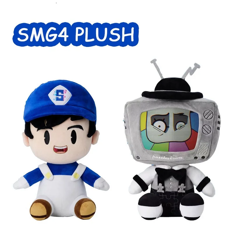 New 20cm SMG4 TV presenter Mr. Puzzles Plush Plush Toy Cute TV Doll Children Pillow Sofa Decoration Toy Gift