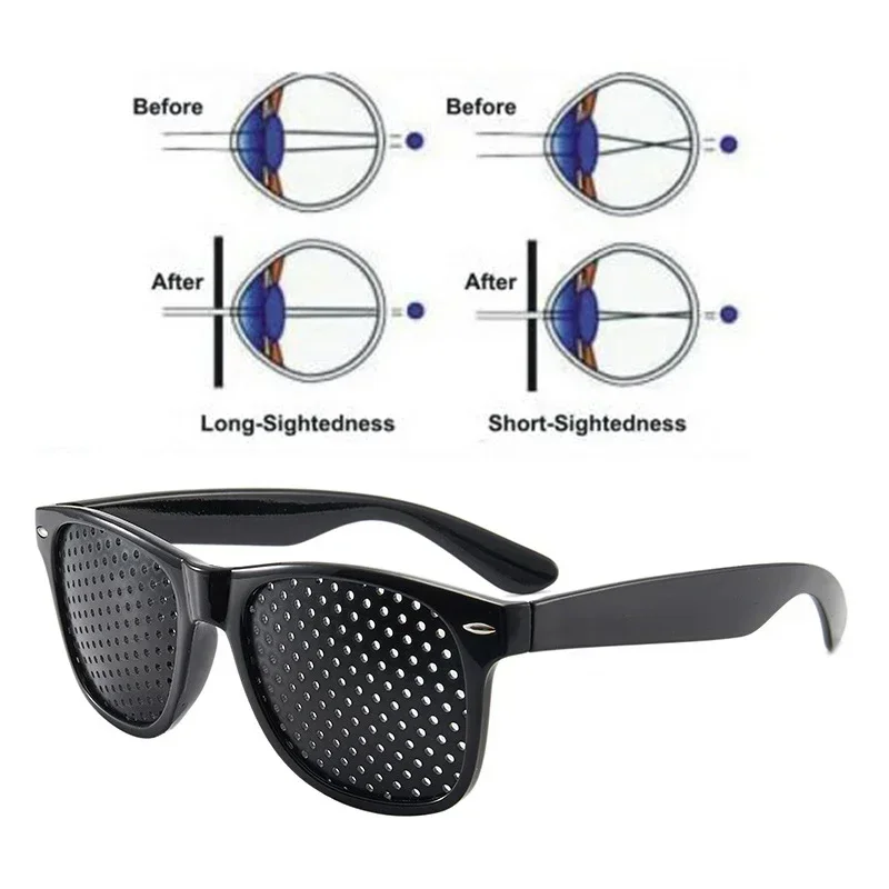 Anti-fatigue Vision Care Wearable Corrective Glasses Improve Stenopeic Pinhole Pin Hole Glasses Eye Protection For Men Women