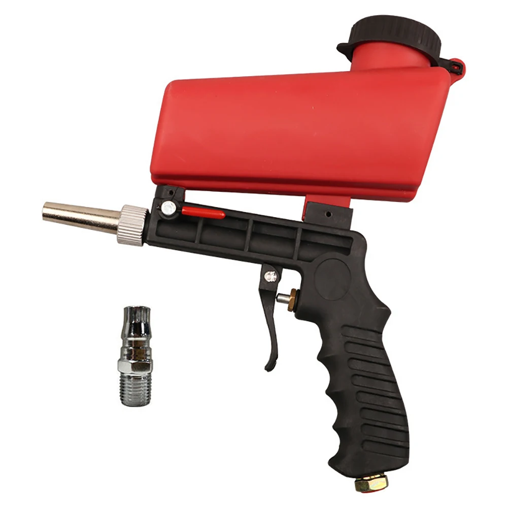 Piccola pistola per sabbiatura Pistola per sabbiatura pneumatica portatile regolabile 90PSI Sabbiatrice pneumatica 700CFM per lucidare la rimozione della ruggine