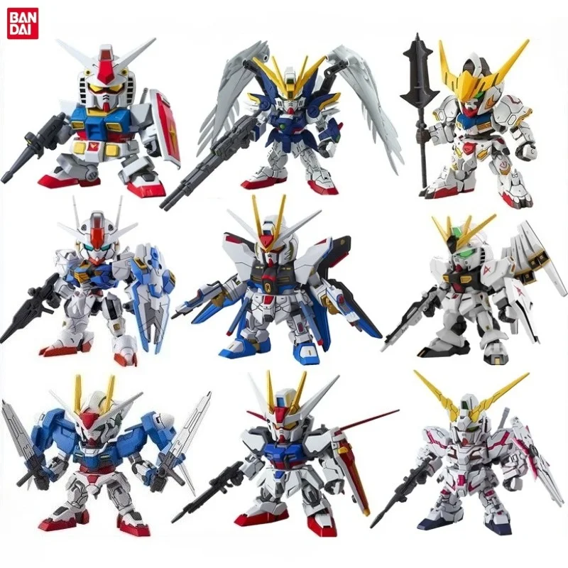 Bandai Authentic SDEX BB Gundam SD 01 à 019 Red Astray Unicorn Strike Freedom Destiny Wing Figure, cadeau idéal pour les collectionneurs