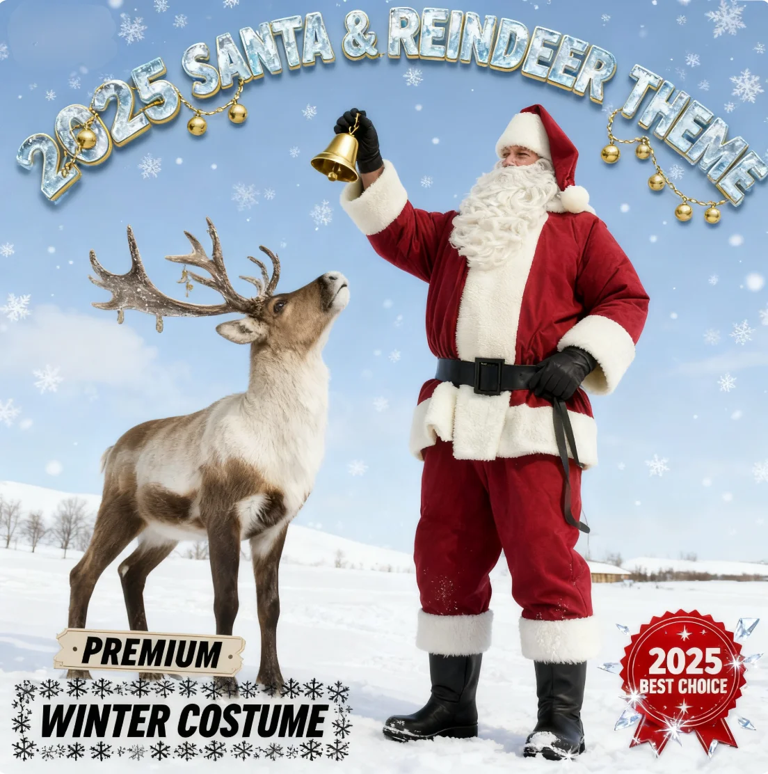 2025 산타클로스 의상 크리스마스 벨벳 슈트 성인 역할극 공연 의상