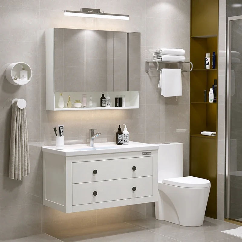 Vanity Bathroom Cabinets Metal Storage Shelves Drawer Toilet Wall Bathroom Cabinets Display Casa Arredo Home Furniture