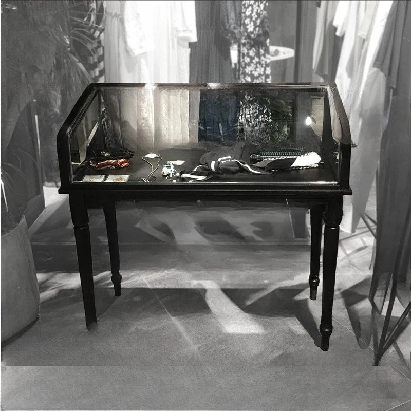 Jewelry Counter Jewelry Store Jade Necklace Boutique Retro Display Cabinet Display Cabinet Nakajima Cabinet